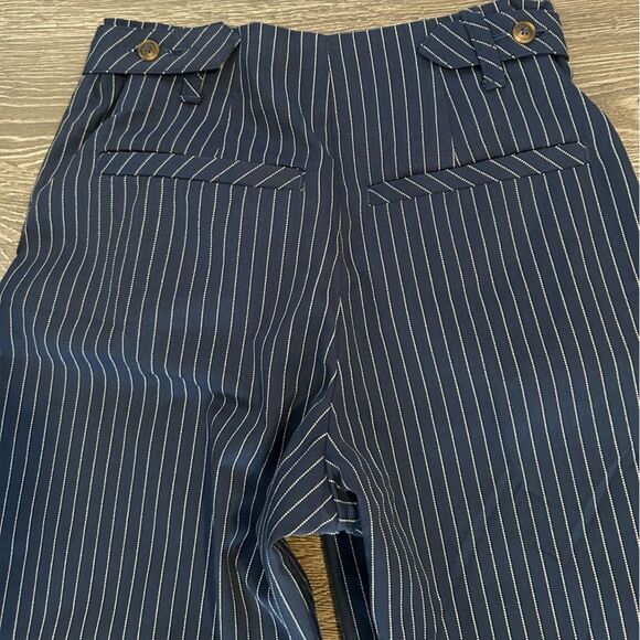 Free People Acadia Trouser Blue Combo/Pinstripe Size 2, NWOT - Picture 8 of 13